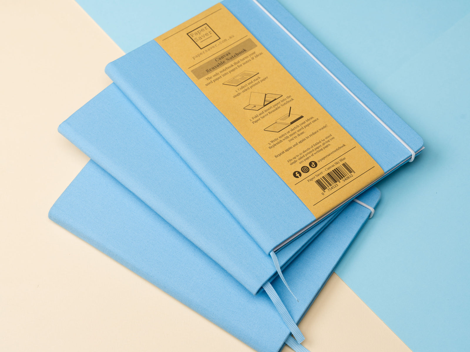 Canvas Paper Saver Refillable Notebook