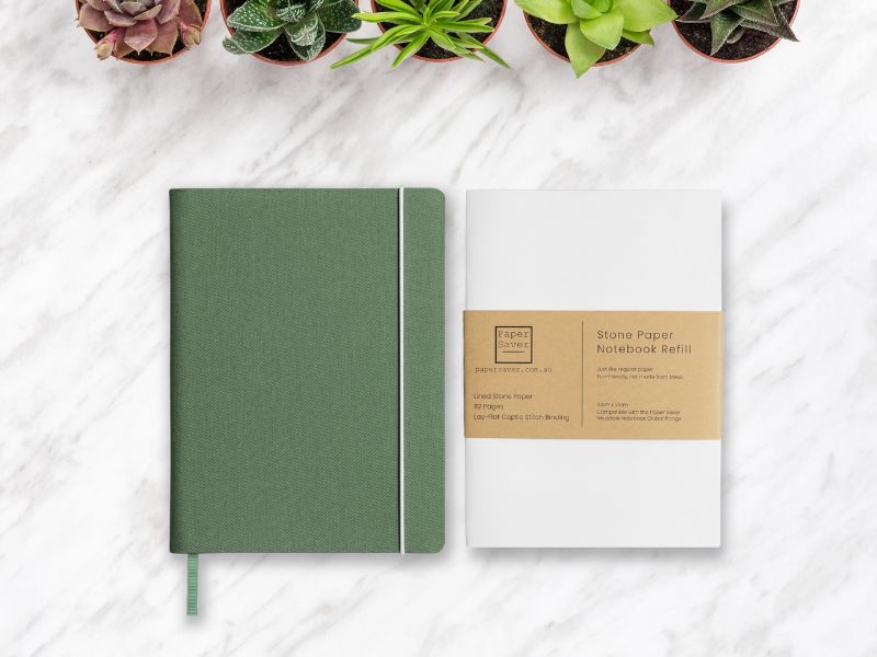 GIFT SET: Canvas Paper Saver Refillable Notebook + Stone Paper Refill