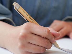 Write more sustainably with the Paper Saver Reusable Eco Pen, made of bamboo and also refillable to reuse again and again.
