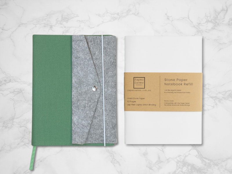 Canvas Paper Saver Notebook + Organiser + Stone Paper Refill