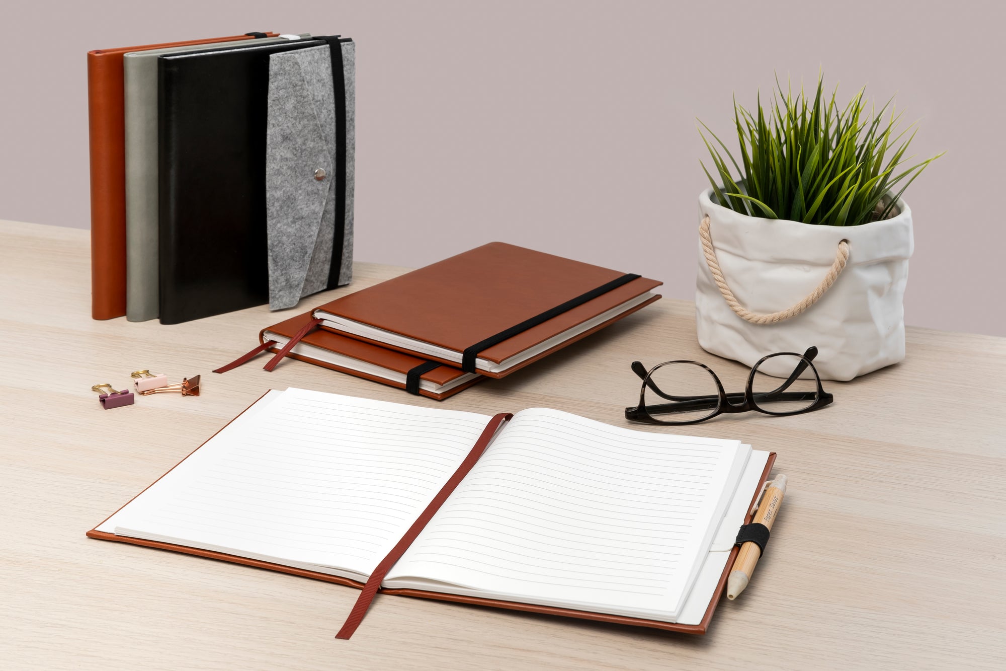 The Paper Saver Reusable Notebook is refillable with either your waste paper or our stone paper notebook refill so you can keep writing in your elegant notebook for less waste.