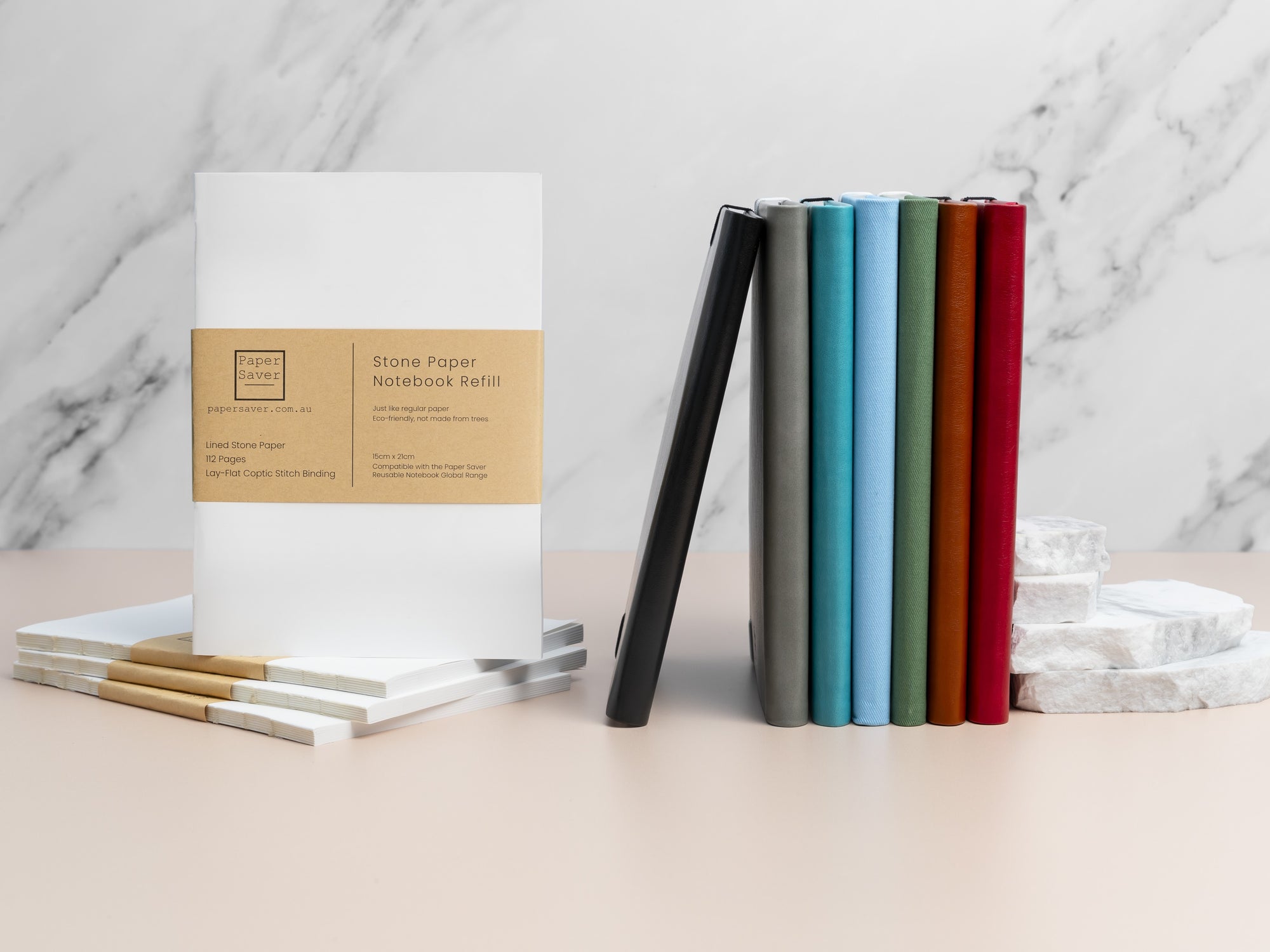 The Paper Saver Stone Paper Notebook Refill makes it easy to reuse your favourite Paper Saver Notebook again and again, sustainably and less waste.