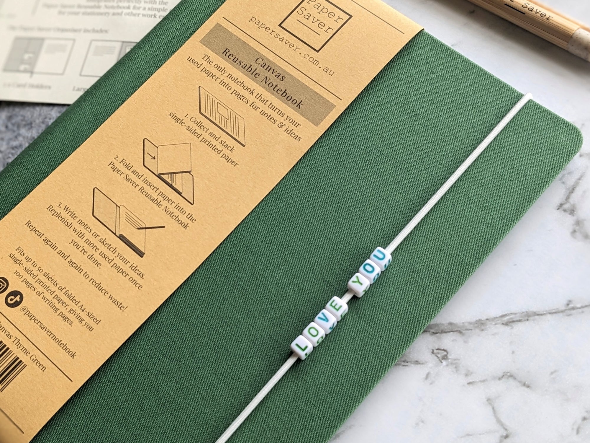 Notebook Gift Set | Canvas Paper Saver Reusable Notebook and