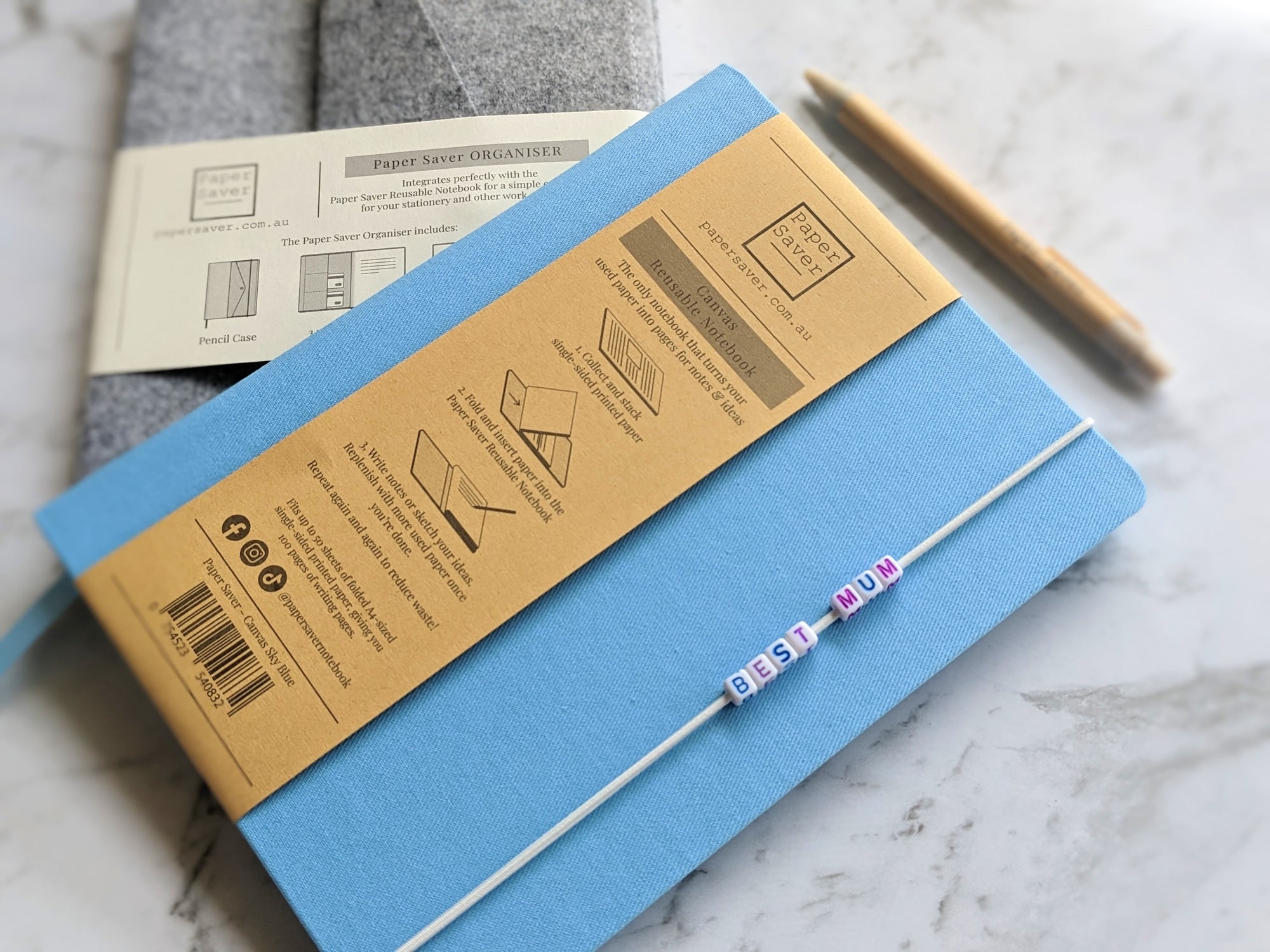 Canvas Paper Saver Refillable Notebook + Stone Paper Refill