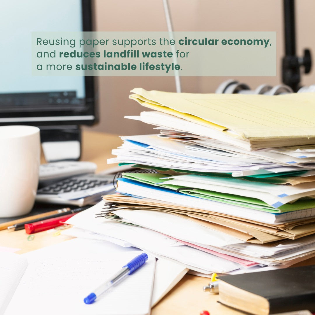 Reuse and repurpose scrap paper to reduce waste, enable a circular economy and lead a more sustainable lifestyle
