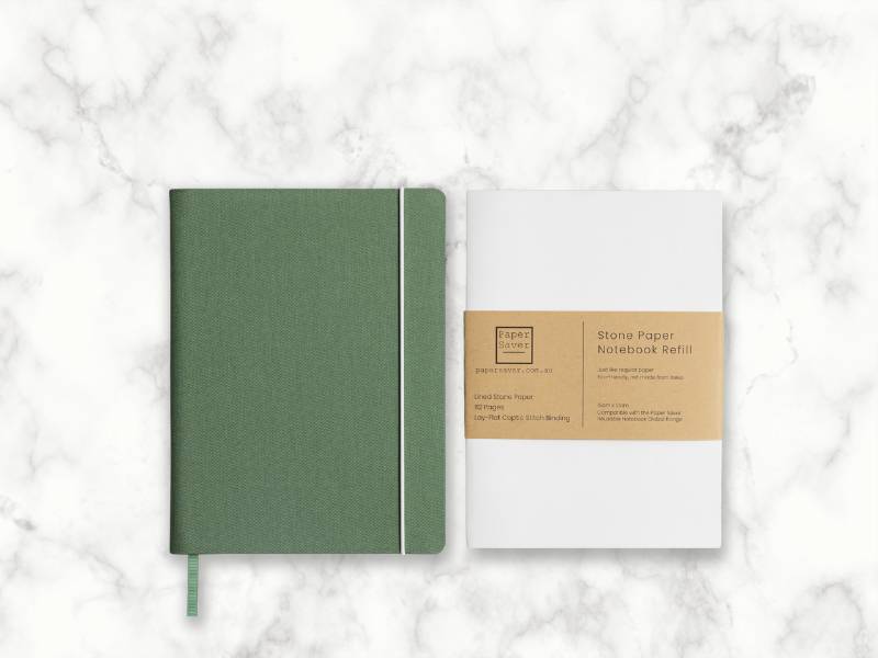 Canvas Paper Saver Refillable Notebook + Stone Paper Refill