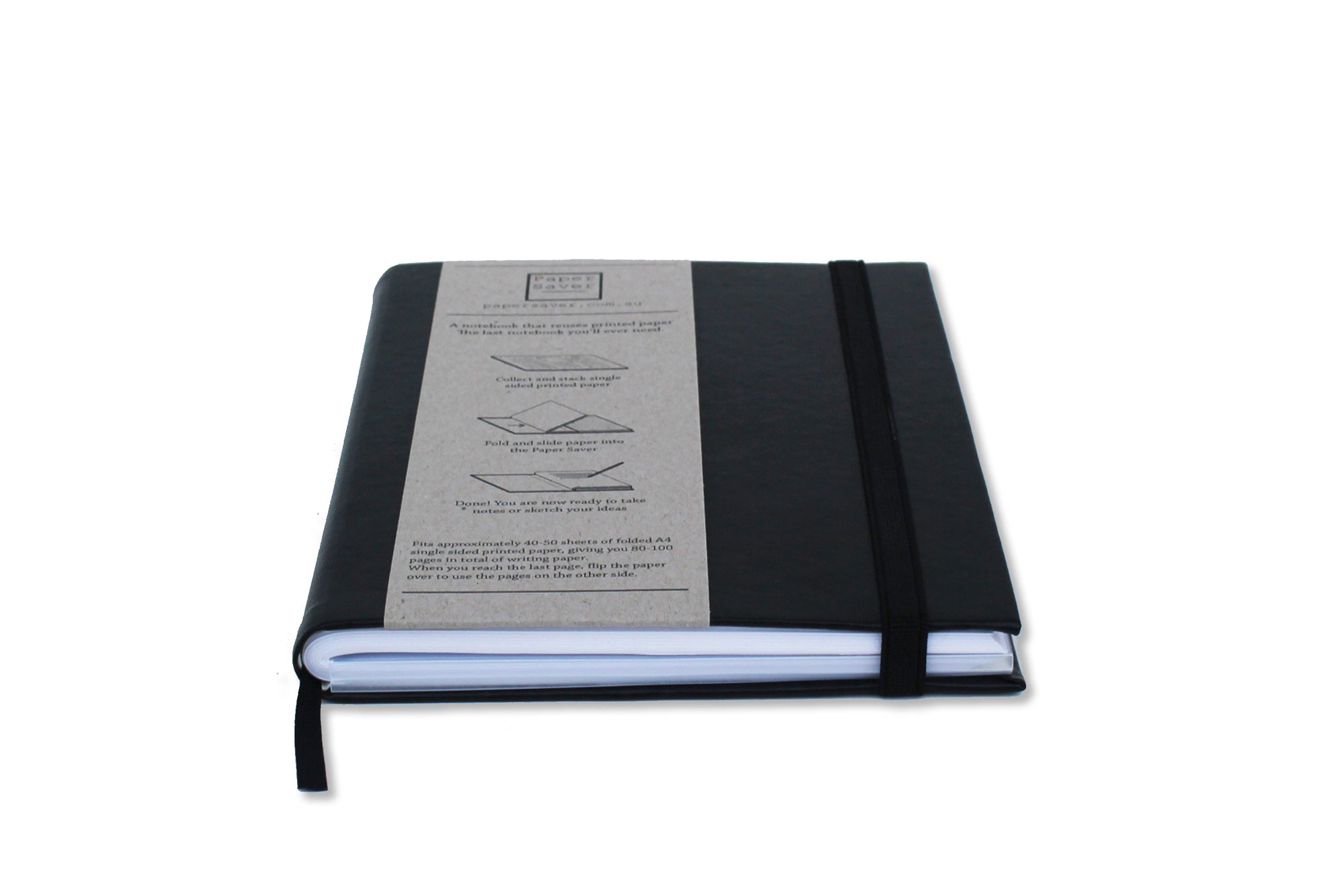 Paper Saver Eco Notebook Original design with plastic sleeve inside for paper insertion