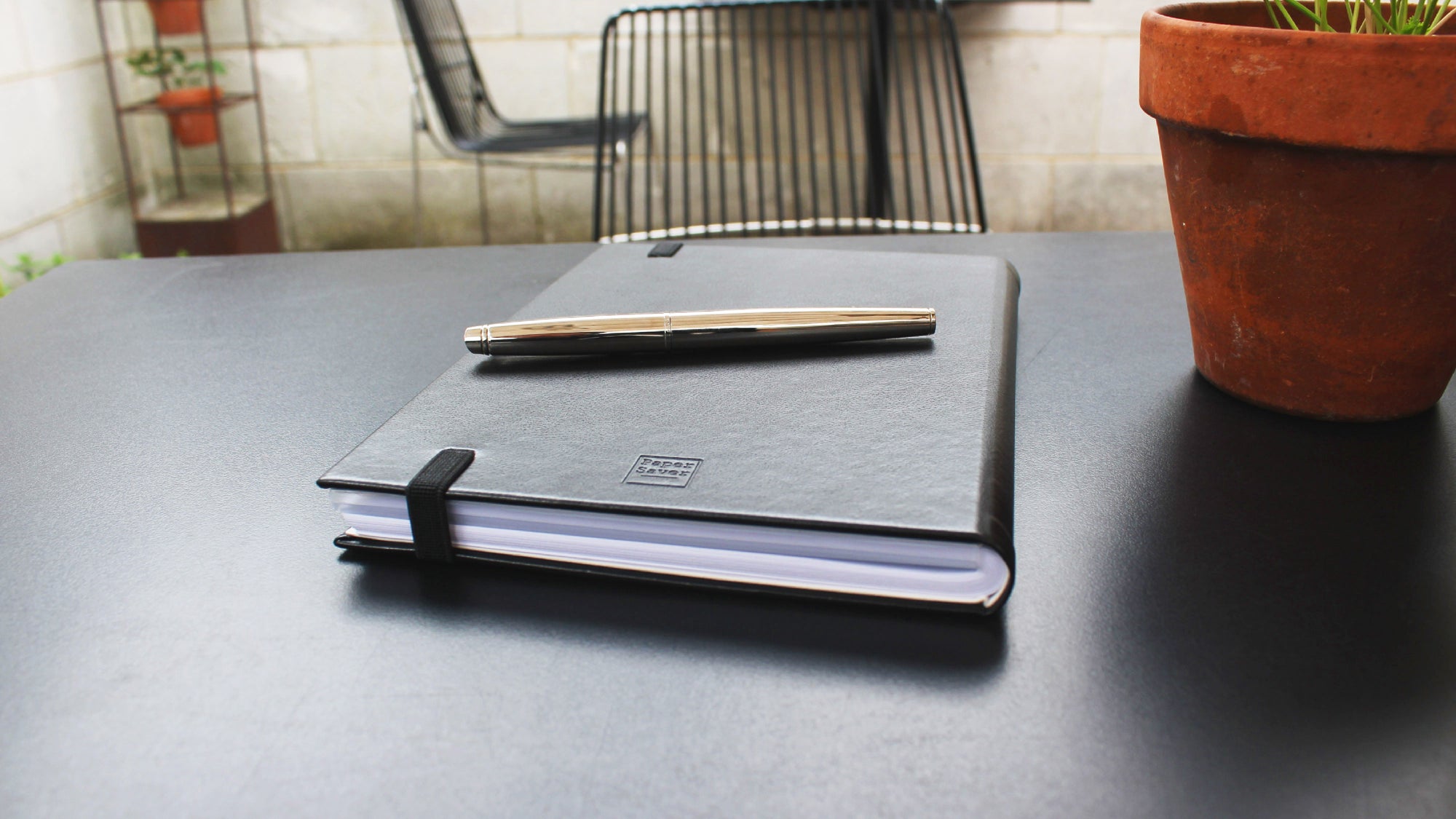 Original Paper Saver eco notebook in black, back cover